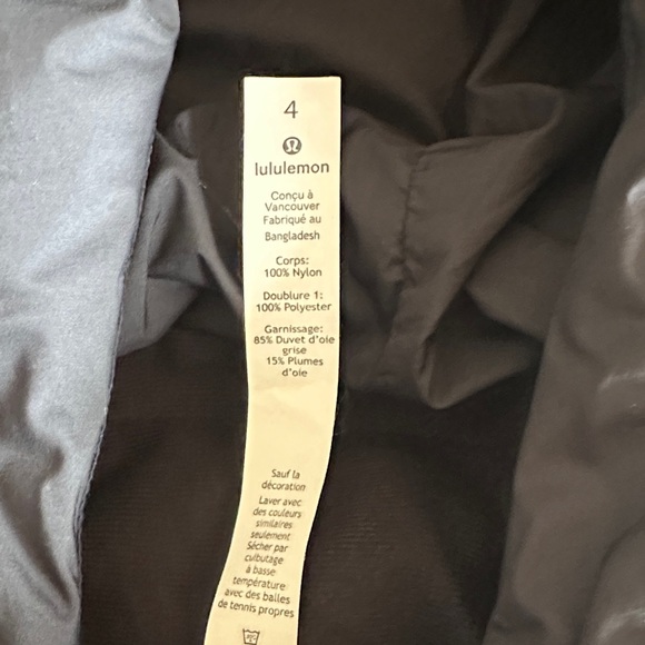 Lululemon Athletica Black Hooded Down-Filled Puffer Vest - Picture 2 of 7